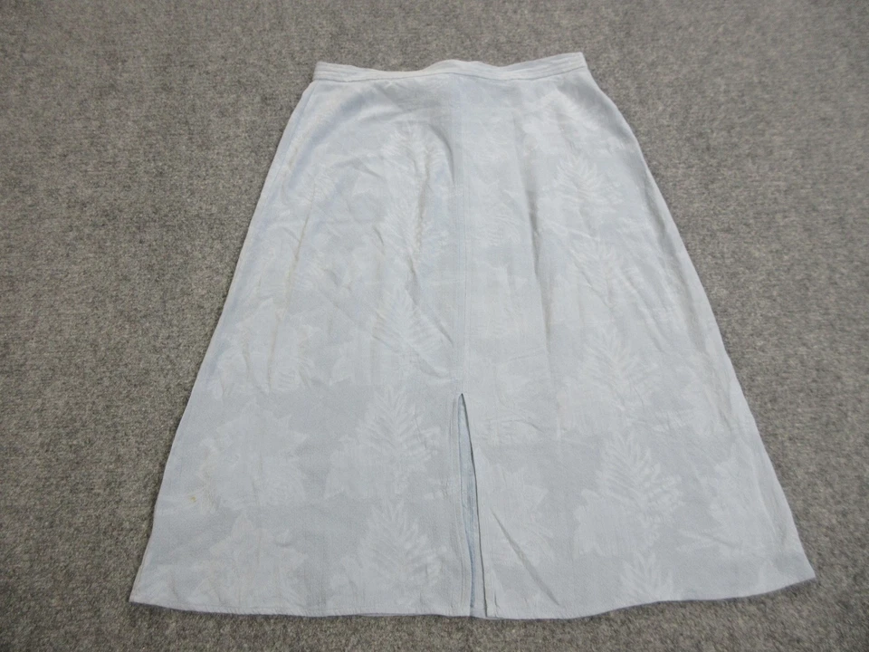 Tommy Bahama Falda Floral Vintage Mujer Pequeña Azul Claro Cintura Alta Seda Foto 1 de 4