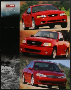 Originl 1999 FORD SVT SPECIAL VEHICLE TEAM Dealer Poster COBRA LIGHTNING CONTOUR - Picture 1 of 1