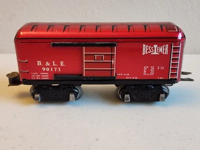 Marx Prewar Red Bessimer Boxcar 90171 - Image 1 of 4