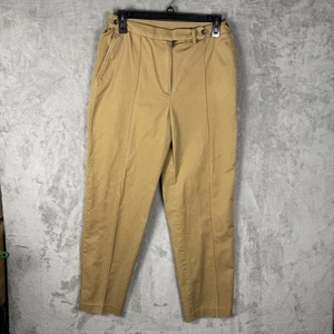 Lauren Ralph Lauren Pants Womens 8 Khaki Tan Stretch Pleated Chino Trousers - Picture 1 of 9