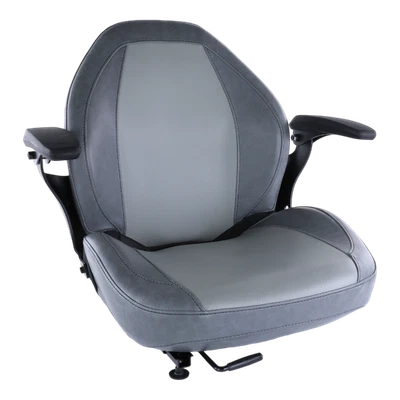 灰色高靠背割草机座椅扶手山猫 Dixie Snapper Toro Exmark Bad Boy — 第 1/4 张图片