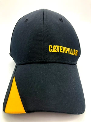 Caterpillar Black and Yellow Ball Cap Hat Breathable Adjustable Buckle Back Cat - Image 1 of 4