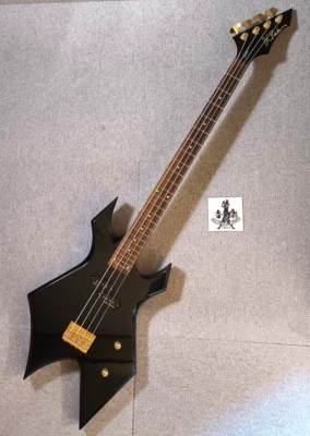 B.C. Rich Warlock E-Bass Duncan Black One Pick Up Bolt On Gold Parts - Bild 1 von 4