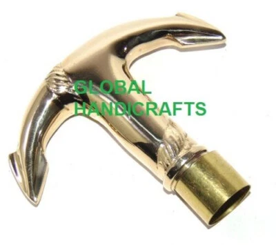 Solid brass anchor look only head handle best designer cane handmade style gift - Image 1 of 4