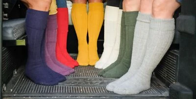 SOUL DESTINY Alpaca COUNTRY SOCKS Warm 75% Alpaca Wool, Long thick,Shooting, hiking,climbing.