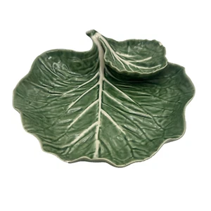 Bordallo Pinheiro Cabbage Chip and Dip Serving Dish for Entertaining Portugal - Picture 1 of 10