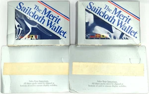1986 Vintage NEU Merit Zigarette Neu aus altem Lagerbestand Werbung Werbe Segeltuch Geldbörse - Bild 1 von 5