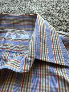 Turnbull & Asser camicia manica corta uomo cotone made in England taglia 16 41 - Foto 1 di 5