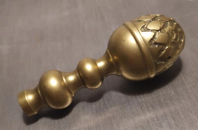 Ancien pommeau en laiton forme pomme de pin poignée Art Nouveau - Photo 1/4