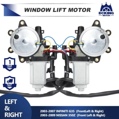 2X Window Motors For 03-07 Infiniti G35 & 03-09 Nissan 350Z Front Left And Right - Image 1 of 4