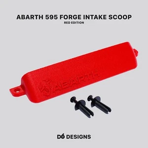 Abarth 595 3D printed Air Intake Scoop (For Forge FMINDF500 Air Intakes) – Red