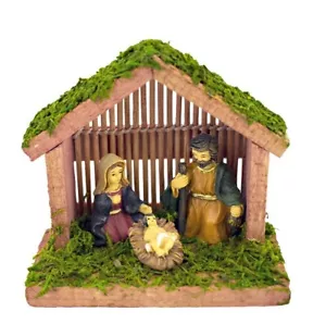 Christmas Nativity Scene - Mini Traditional Xmas Festive Jesus Ornament Display - Picture 1 of 2