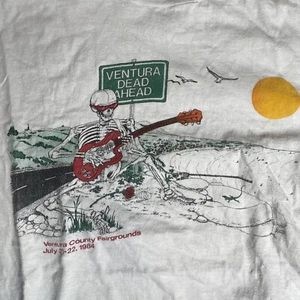 1984 Grateful Dead Ventura July Tour T-Shirt Rare Vintage Large 80s Skeleton - Bild 1 von 5