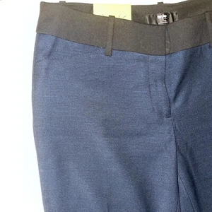 Mossimo Stretch Extensible Women’s 8 Navy W/Black Modern Fit Bootcut Slacks - Picture 1 of 11