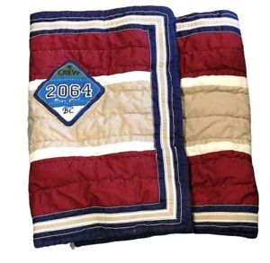 Pottery Barn Kids Pillow Sham Crew Boys Club Quilted Set Of Two Tie Teens Cotton