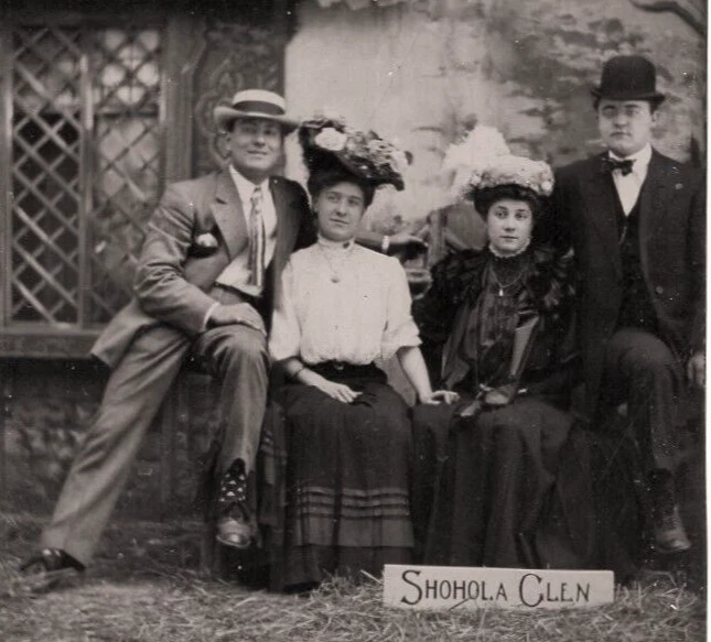 1890s Gilded Age SHOHOLA GLEN AMUSEMENT PARK Pa 1/6 Tintype Souvenir Photo VG+ - Image 1 of 4