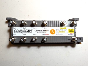 Commscope 9 Port HomeConnect Cable Amplifier, FWD/REV, MoCA, VoIP CSMAPDU9VPI - Picture 1 of 2