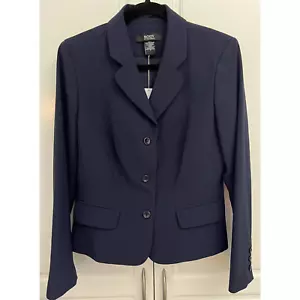 Body by Victoria Women's Three Button Navy Blue Blazer Size 8 NWT - Picture 1 of 7