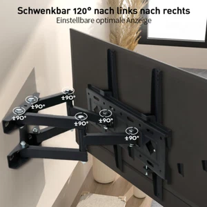 LED LCD TV Fernseher Wandhalterung schwenkbar Wandhalter neigbar 32 - 75 Zoll - Bild 1 von 17