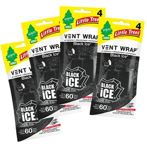 Little Trees Vent Wrap Lufterfrischer 4er Pack (Black Ice) - Bild 1 von 3