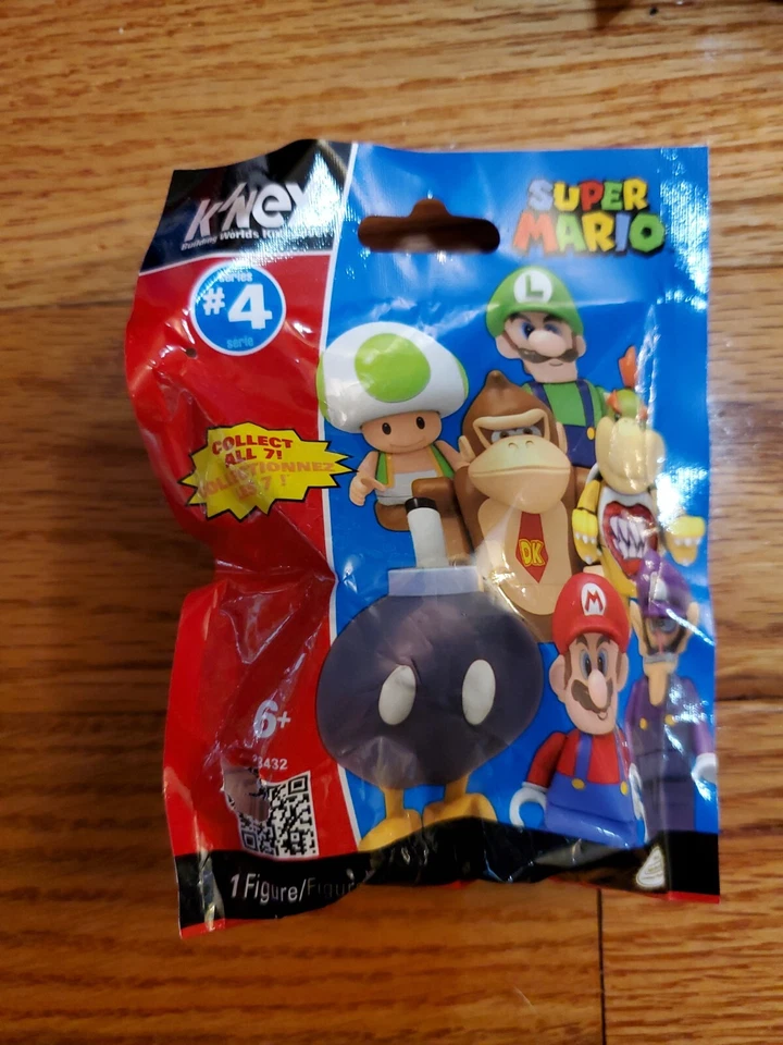 K'NEX Nintendo Super Mario Series 4 Waluigi Blind Bag Figure 38432