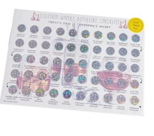 Scottish Whisky Distillery Scratch Off Poster - Visit Them All! - Picture 1 of 2