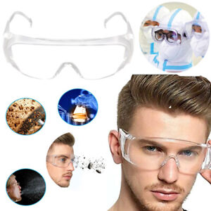 1 Pair Clear Vented Safety Goggles Glasses for Work Lab Outdoor Eye Protection