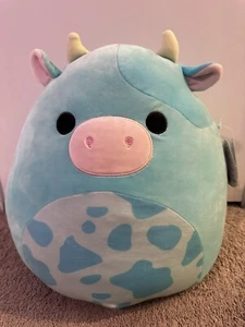 Squishmallow Tuluck 16" Blue Cow Easter 2023 Ultra Rare Tag Brand New Ships Fast - Picture 1 of 7