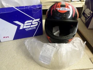 MOTORCYCLE HELMET VISION METAL YES SIZE EXTRA LARGE (XL) BLACK RED R39 - Imagen 1 de 4