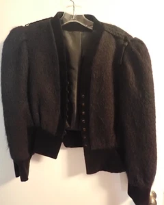 Helene Strasser (Straßer) schwarze Mohairjacke Gr. 38 - Bild 1 von 9