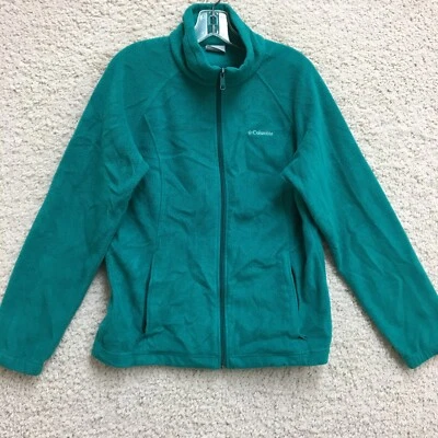 Suéter Columbia Grande Adulto Verde Cremallera Completa Polar Cuello Simulado Manga Larga Para Mujer Foto 1 de 4
