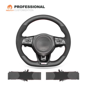 MEWANT Genuine Leather Suede Car Steering Wheel Cover for Kia Stinger 2017-2022 - Imagen 1 de 12