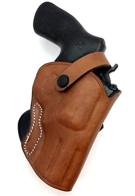 For 2.5" 3" RUGER GP100, Right Hand Leather OWB Roto Paddle Holster - Image 1 of 4