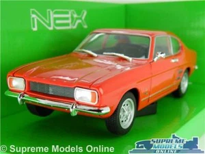 FORD CAPRI MK1 MODEL CAR 1969 1:24 SCALE RED WELLY NEX OPENING PARTS LARGE K8 - Picture 1 of 6