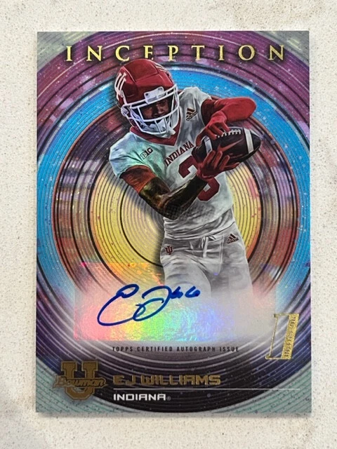 EJ WILLIAMS Indiana 2022-23 Bowman Inception University AUTO Autograph - Image 1 of 1