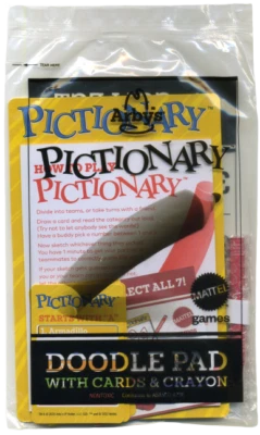 PICTIONARY Doodle Pad w/Cards & Crayon; 2022 Arby's Kid's Meal - Image 1 of 3