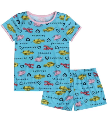Conjunto de pijama de 2 piezas de top y pantalones cortos de la serie de televisión talla 4 para niñas FRIENDS The TV NUEVO CON ETIQUETAS Foto 1 de 4