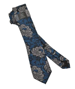 👔 Blk Blue🥇Designer INC International Concepts Mens Neck Tie Retna Floral - Picture 1 of 7
