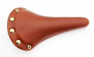 Velo Retro Road Fixie E-Bike Bicycle Saddle Comfort Seat w/Rivets Honey-color - Picture 1 of 9