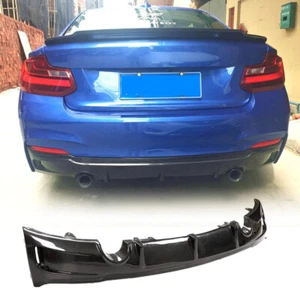 Carbon Fiber Rear Bumper Diffuser Lip For BMW 2-Series F22 F23 M-Sport 2014-2019 - Picture 1 of 12
