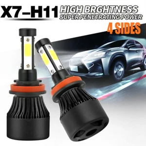 H11 LED Headlight 6000K 2240W 336000LM 4-Side Kit Low Beam Bulbs High Power Bulb - Picture 1 of 12