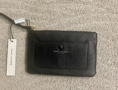 MARC JACOBS Mujer Cuero Negro Suave Muñequera Monedero/Cartera, TALLA ÚNICA, NUEVO CON ETIQUETAS Foto 1 de 4