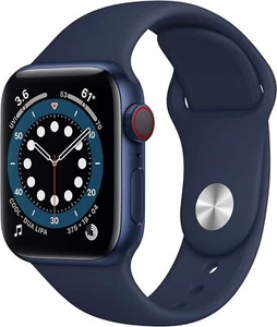 Apple Watch Series 6 40mm (GPS+Cellular) Aluminum Blue with Sport Band-Excellent - Zdjęcie 1 z 3