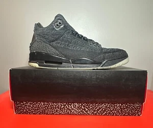 Size 10.5 - Air Jordan 3 Retro Flyknit Black - Picture 1 of 8