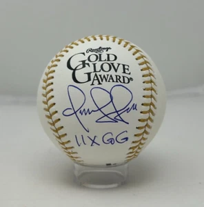 Omar Vizquel Signed Rawlings Gold Glove Logo Baseball 11x GG Insc BAS COA 305 - Picture 1 of 3