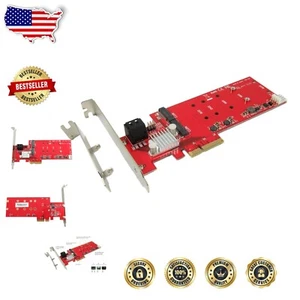 Dual M.2 SSD and SATA III 6G RAID Controller PCIe Card for High-Speed Storage - Picture 1 of 10