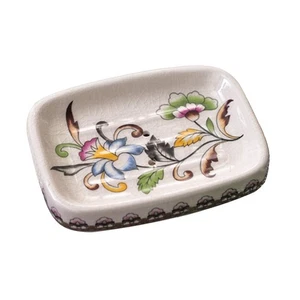 Ceramic Soap Dish Creative Ice Crack Ceramic Clorful Flower Pattern Soap Dish... - Foto 1 di 6