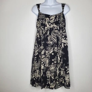 INC Womens 100% Silk Paisley Babydoll Dress Size 8 Y2K Whimsigoth Fairy Grunge - Picture 1 of 10