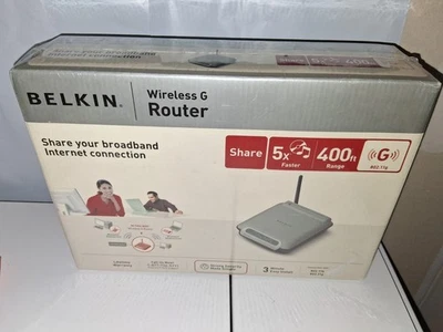 Belkin Wireless G Router F5D7230-4 400FT Range NEW Sealed Computer Internet  - Image 1 of 4