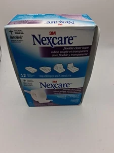 3M Nexcare flexibles transparentes Klebeband hypoallergen mit 12 Rollen (1 Zoll x 360 10 Yard) - Bild 1 von 5